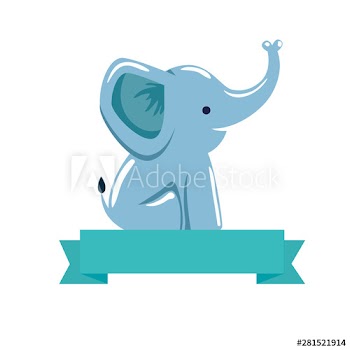 baby shower card with little elephant