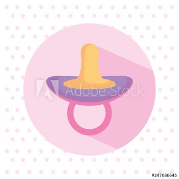 baby shower card with pacifier