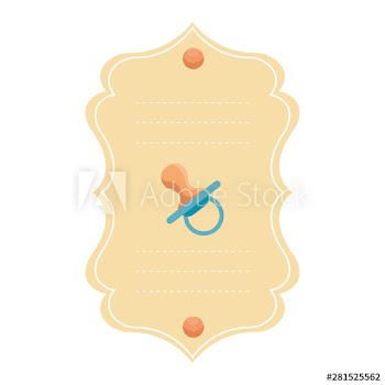 baby shower card with pacifier