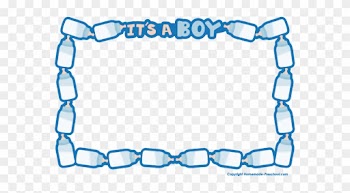 Baby Shower Clipart - Invitation Border Baby Shower Boy