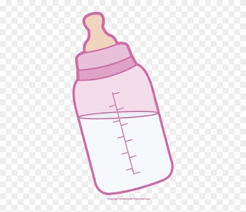 Baby Shower Clipart - Pink Baby Bottle Transparent