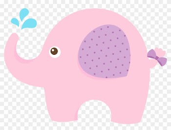 Baby Shower Elephant Infant Clip Art - Pink Baby Elephant Clipart