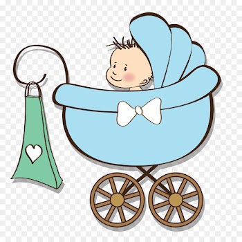 Baby shower Gift Infant Clip art - Baby sitting in stroller 