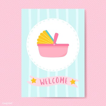 Baby shower invitation card design | Free stock vector - 544492