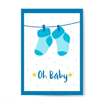 Baby shower invitation card vector | Free stock vector - 544513