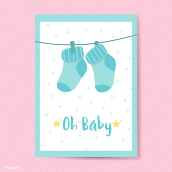 Baby shower invitation card vector | Free stock vector - 544538