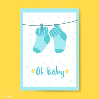 Baby shower invitation card vector | Free stock vector - 544557