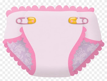Baby Shower Nena Ilustraciones - Pink Baby Diaper Clipart