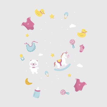 Baby shower patterned background vector | Free Vector - rawpixel