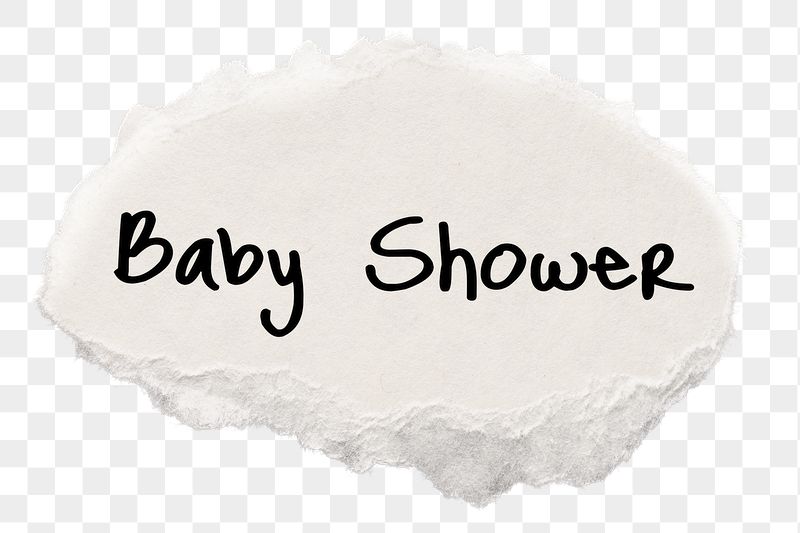 Baby shower png word, ripped | Free PNG - rawpixel