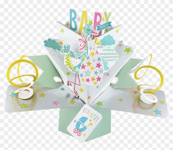 Baby Shower Pop-up Greeting Card - Second Nature Pop Up Baby Shower Card