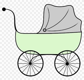 Baby Shower Printables Vintage Stroller Clipart - Transparent Baby Cart