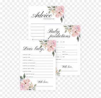 Baby Shower, Watercolor Floral Shower Games Blush Pink - Garden Roses