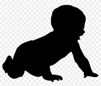 Baby Silhouette By Silhouette Of By Kotik, Edges Filled - Baby Silhouette Clip Art