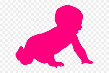 Baby Silhouette Clip Art - Silhouette Of A Baby