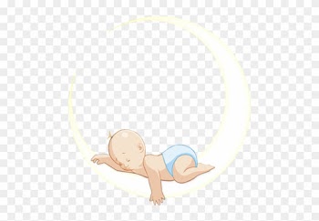 Baby Sleeping On Moon