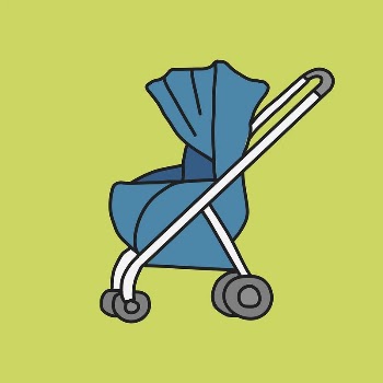Baby stroller collage element, pram | Free Vector Illustration - rawpixel
