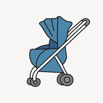Baby stroller collage element, pram | Free Vector Illustration - rawpixel