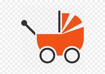 Baby Stroller Outline Of Side View Icons - Baby Transport