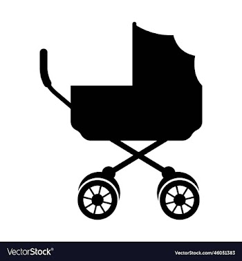 baby stroller silhouette icon