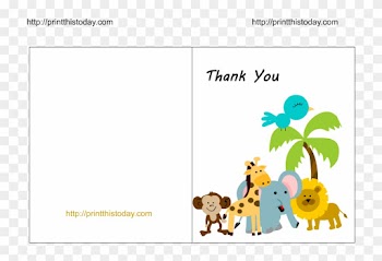 Baby Thank You Cards Clipart - Free Printable Baby Shower Invitations