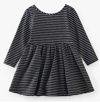 Baby/Toddler/Kids Black with White Stripe Swing Dress – Blush + Willow