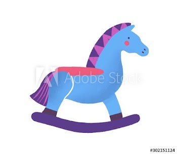 Baby toy flat vector illustration