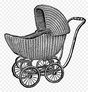 Baby Transport Illustration Clip art Carriage Digital stamp -  