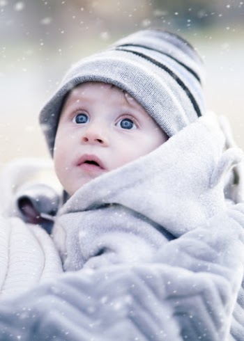 Baby Wearing Gray Beanie