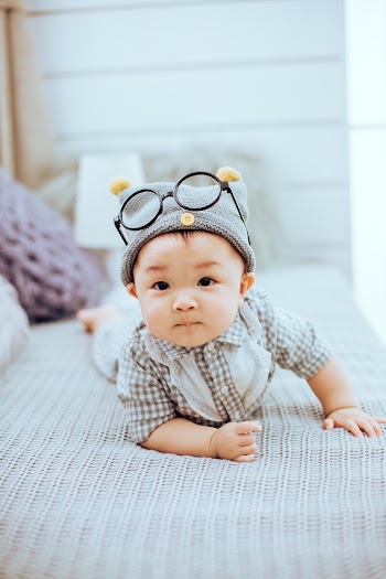 Baby Wearing Knit Cap