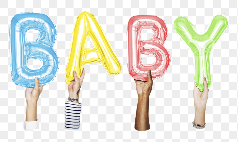 Baby word png, hands holding | Free PNG - rawpixel