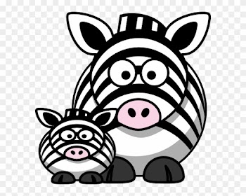 Baby Zebra And Mom Clipart