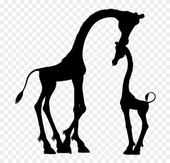 Baby Zebra Clipart 17, - Silhouette Mom And Baby