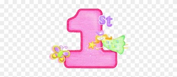 Babyface 187 With Clipart Birthday Invitation All Colors - Happy 1st Birthday .png