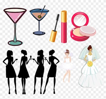 Bachelorette And Wedding Items Clipart By Darkadathea - Ladies Night Out Clipart