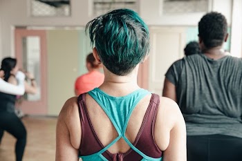Back Of A Woman In Yoga