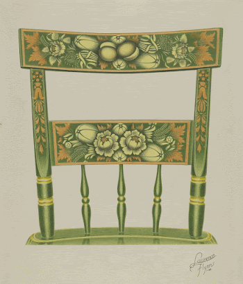 Back of Stencilled Chair (1938) | Free Photo - rawpixel