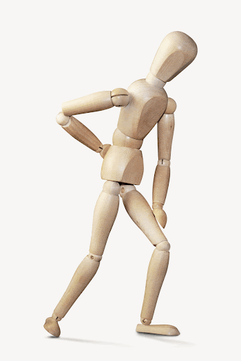 Back pain wooden model, collage | Free PSD - rawpixel