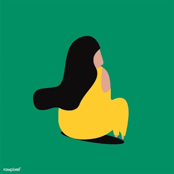 Back side of a woman sitting down illustratio.. | Free stock vector - 462139