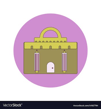 Back to school and education flat design vector image
