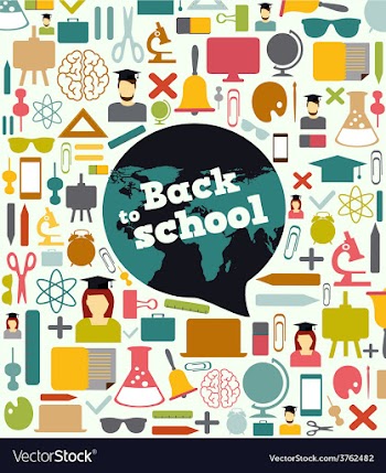 Back to school background design vector image