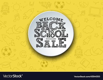 back to school banner with seamless pattern