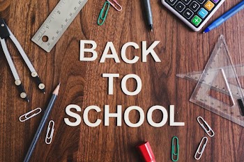 Back To School Flatlay On Wood