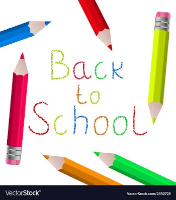  					Back to school message with pencils on white vector image														