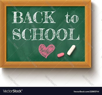  					Back to school on the chalkboard vector image														