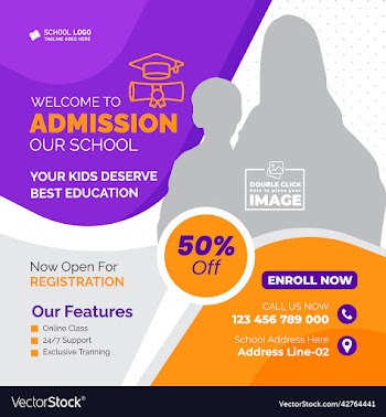 back to school social media post template