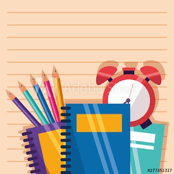 back to school supplies flat design