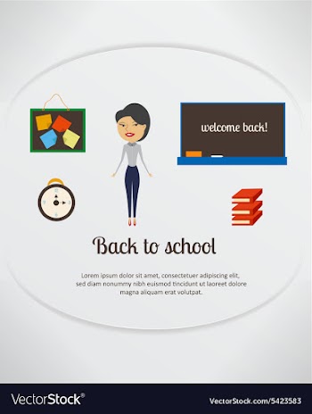 Back to school vector image