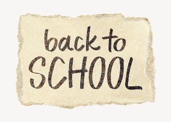Back to school word, torn | Free PSD - rawpixel