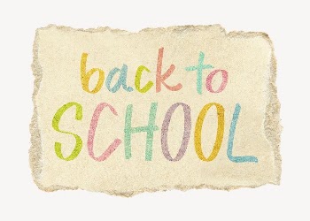 Back to school word, torn | Free PSD - rawpixel